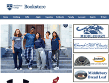 Tablet Screenshot of bookstore.middlebury.edu