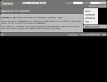 Tablet Screenshot of concerto.middlebury.edu