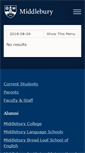 Mobile Screenshot of menus.middlebury.edu