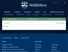 Tablet Screenshot of menus.middlebury.edu