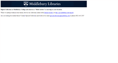 Desktop Screenshot of middarchive.middlebury.edu