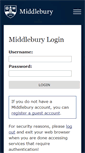 Mobile Screenshot of login.middlebury.edu