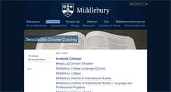 Desktop Screenshot of catalog.middlebury.edu