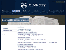 Tablet Screenshot of catalog.middlebury.edu